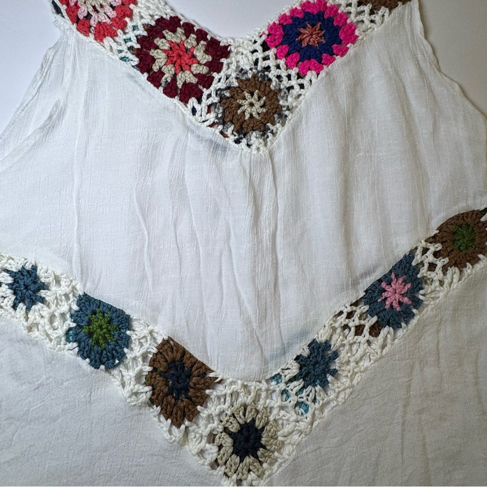 Boho Crochet Fringe Tunic Top - Picture 5 of 7